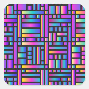 Patroon Stijlvol Matig Mode Geometrisch Tartan Vierkante Sticker