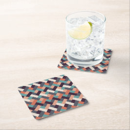 Patroon Stijlvolle Mode- Geometrisch Modern Ouderw Kartonnen Onderzetters