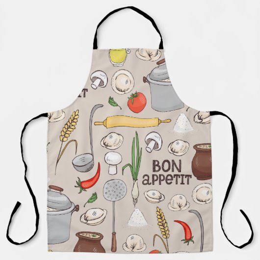 Patroon Sweat and Vegatables Schort (Voorkant)