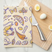 Patroon Sweat and Vegatables Theedoek (Quarter Fold)