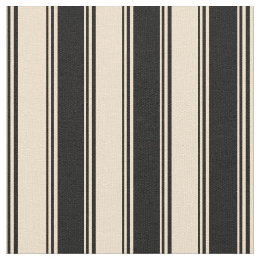 Patroon Tan & Black Stripes Stof (Close Up)