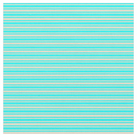 Patroon Tan en Aqua Lines Stof (Close Up)