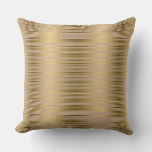Patroon Tan en Gold Stripes Kussen