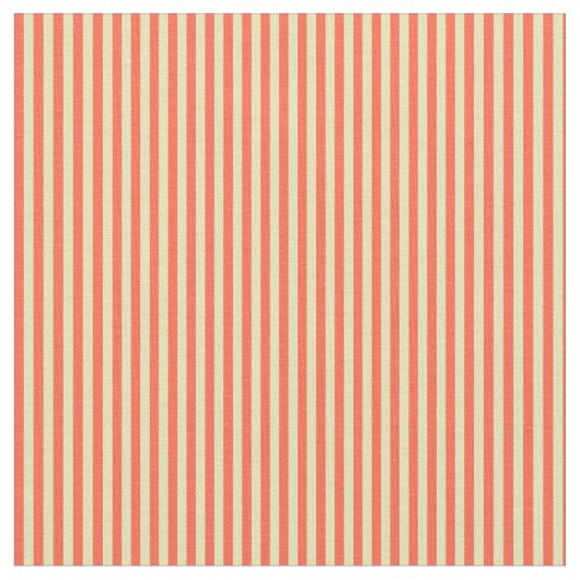 Patroon Tan en Red Stripes Stof (Close Up)