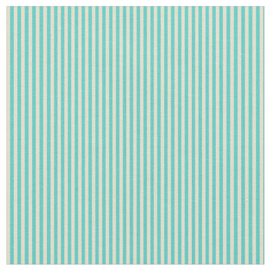 Patroon Tan & Turquoise Lined Stof (Close Up)