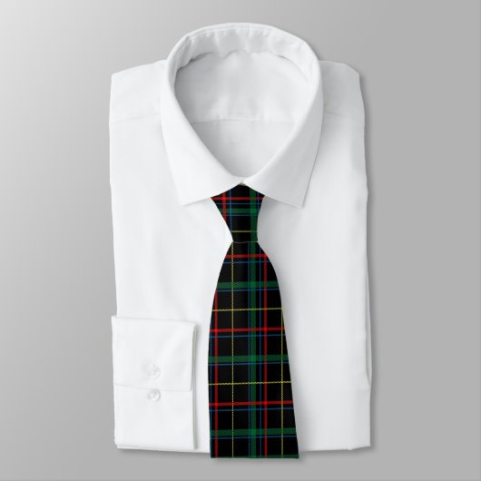 Patroon Tartan (zwart, groen en rood) Stropdas (Gebonden)