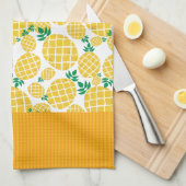 Patroon ter illustratie van tropische ananas theedoek (Quarter Fold)