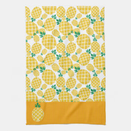 Patroon ter illustratie van tropische ananas theedoek