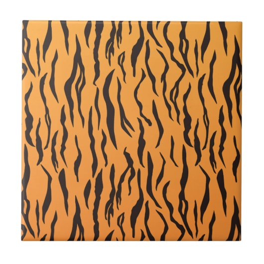 Patroon tijger Stralen Tegeltje (Voorkant)