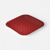 Patroon Trendy & Chic Red & Black Stripe Papieren Bordje (Gebogen)