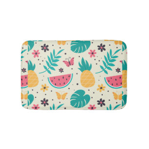 Patroon Tropische Fruit Watermelon Pineappel Badmat