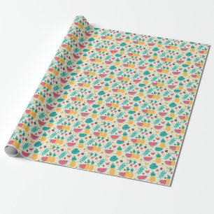 Patroon Tropische Fruit Watermelon Pineappel Cadeaupapier