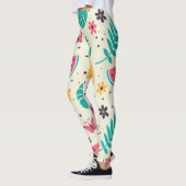 Patroon Tropische Fruit Watermelon Pineappel Leggings (Links)