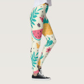 Patroon Tropische Fruit Watermelon Pineappel Leggings (Rechts)