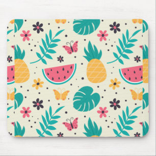 Patroon Tropische Fruit Watermelon Pineappel Muismat