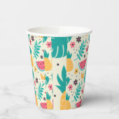 Patroon Tropische Fruit Watermelon Pineappel Papieren Bekers (Links)