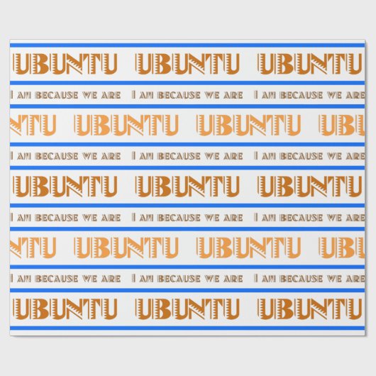 Patroon UBUNTU, ik ben omdat we in het Swahili zij Cadeaupapier (Vlak)