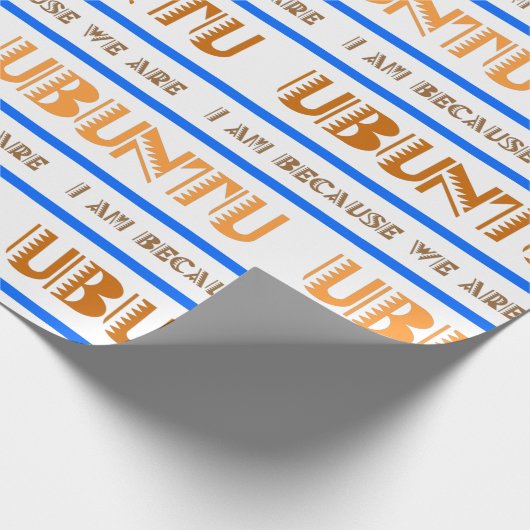 Patroon UBUNTU, ik ben omdat we in het Swahili zij Cadeaupapier (Hoek)