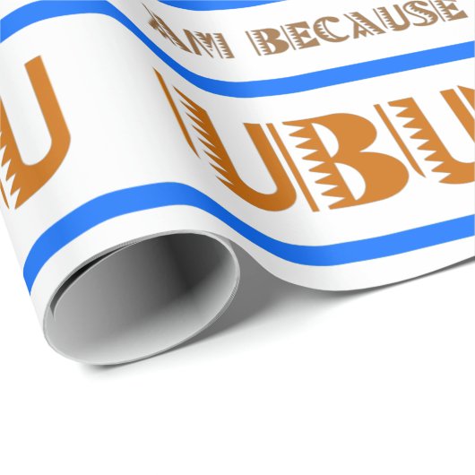Patroon UBUNTU, ik ben omdat we in het Swahili zij Cadeaupapier (Rol Hoek)