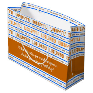 Patroon UBUNTU, ik ben omdat we in het Swahili zij Groot Cadeauzakje