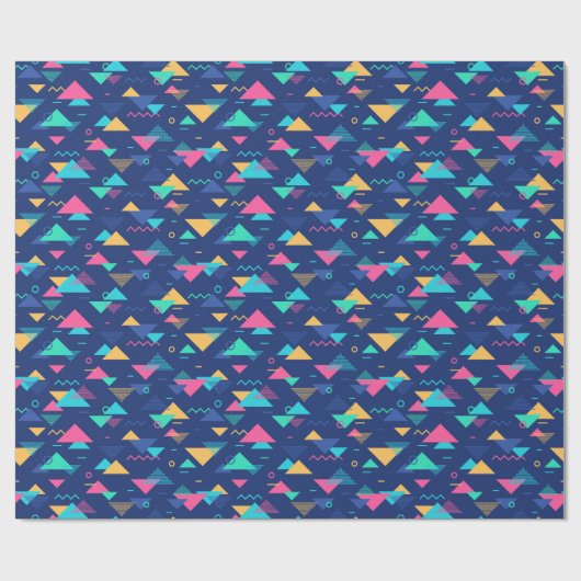 Patroon uit de jaren tachtig cadeaupapier (Vlak)