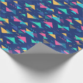 Patroon uit de jaren tachtig cadeaupapier (Hoek)