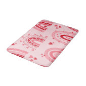 Patroon Valentijn 2024 achtergrond met hart liefde Badmat (Gekanteld)