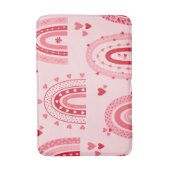 Patroon Valentijn 2024 achtergrond met hart liefde Badmat (Voorkant Verticaal)