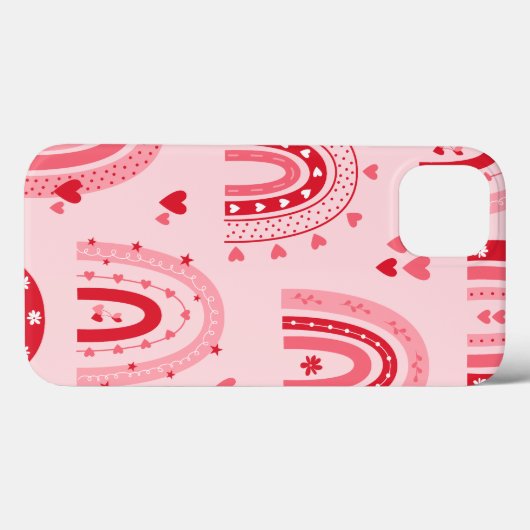 Patroon Valentijn 2024 achtergrond met hart liefde Case-Mate iPhone Case (Achterkant (horizontaal))