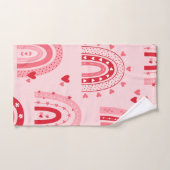 Patroon Valentijn 2024 achtergrond met hart liefde Handdoek (Handdoek)