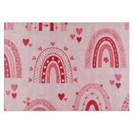 Patroon Valentijn 2024 achtergrond met hart liefde Snijplank