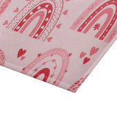 Patroon Valentijn 2024 achtergrond met hart liefde Snijplank (Hoek)