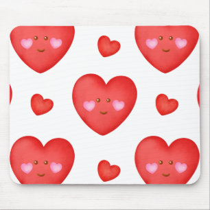 Patroon valentijn achtergrond met hart liefde muismat