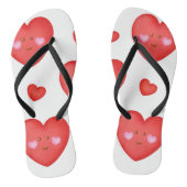 Patroon valentijn achtergrond met hart liefde teenslippers (Voetbed)