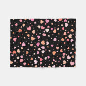 Patroon Valentijn`s 2024 achtergrond met hart Fleece Deken (Voorkant (Horizontaal))