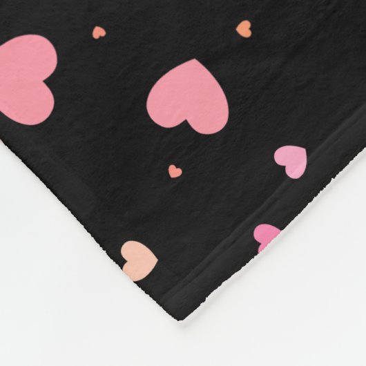 Patroon Valentijn`s 2024 achtergrond met hart Fleece Deken (Hoek)