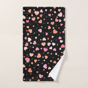Patroon Valentijn`s 2024 achtergrond met hart Handdoek