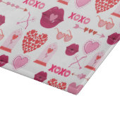 Patroon Valentijn`s Day 2024 achtergrond met hart Snijplank (Hoek)