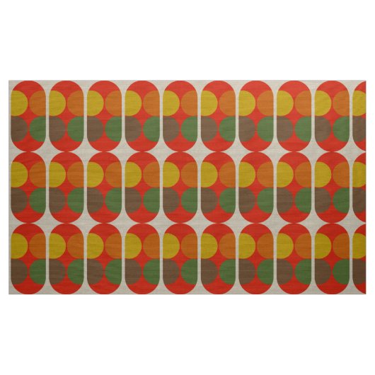 patroon van 60s.70s retro mod stof (Yard (91,4 cm))