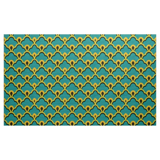 patroon van 60s.70s retro mod stof (Yard (91,4 cm))