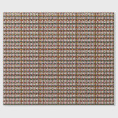 Patroon van aangepaste gezichten pompoenen cadeaupapier (Vlak)