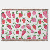 patroon van aardbeien in de waterverf deken (Voorkant)