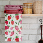 patroon van aardbeien in de waterverf theedoek<br><div class="desc">Het patroon van de waterverf aardbeien in de stutten. Fruity modern patroon.</div>
