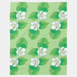 patroon van aardbeienbloemen fleece deken