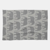 Patroon van Afrikaanse olifant Silhouettes Theedoek (Horizontaal)