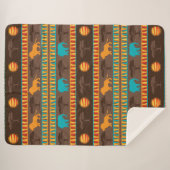 patroon van Afrikaanse proefdieren Sherpa Deken (Voorkant (horizontaal))