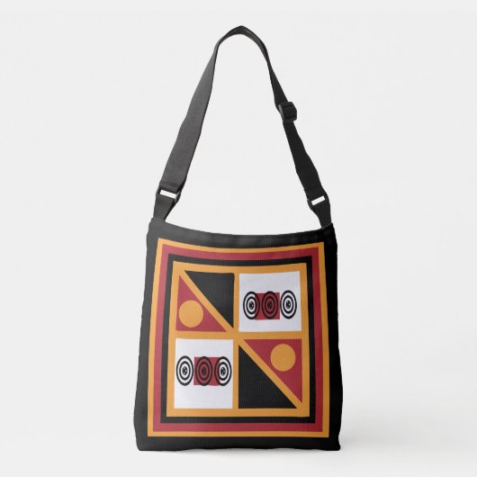 patroon van Afrikaanse stam Crossbody Tas (Voorkant)