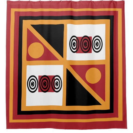  patroon van Afrikaanse stam Douchegordijn (Voorkant)