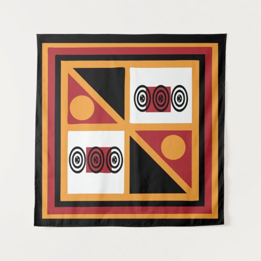 patroon van Afrikaanse stam Wandkleed (Voorkant)