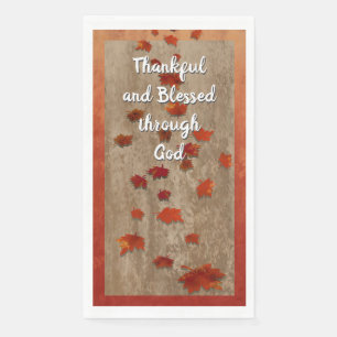 patroon van afvallende bladeren servet